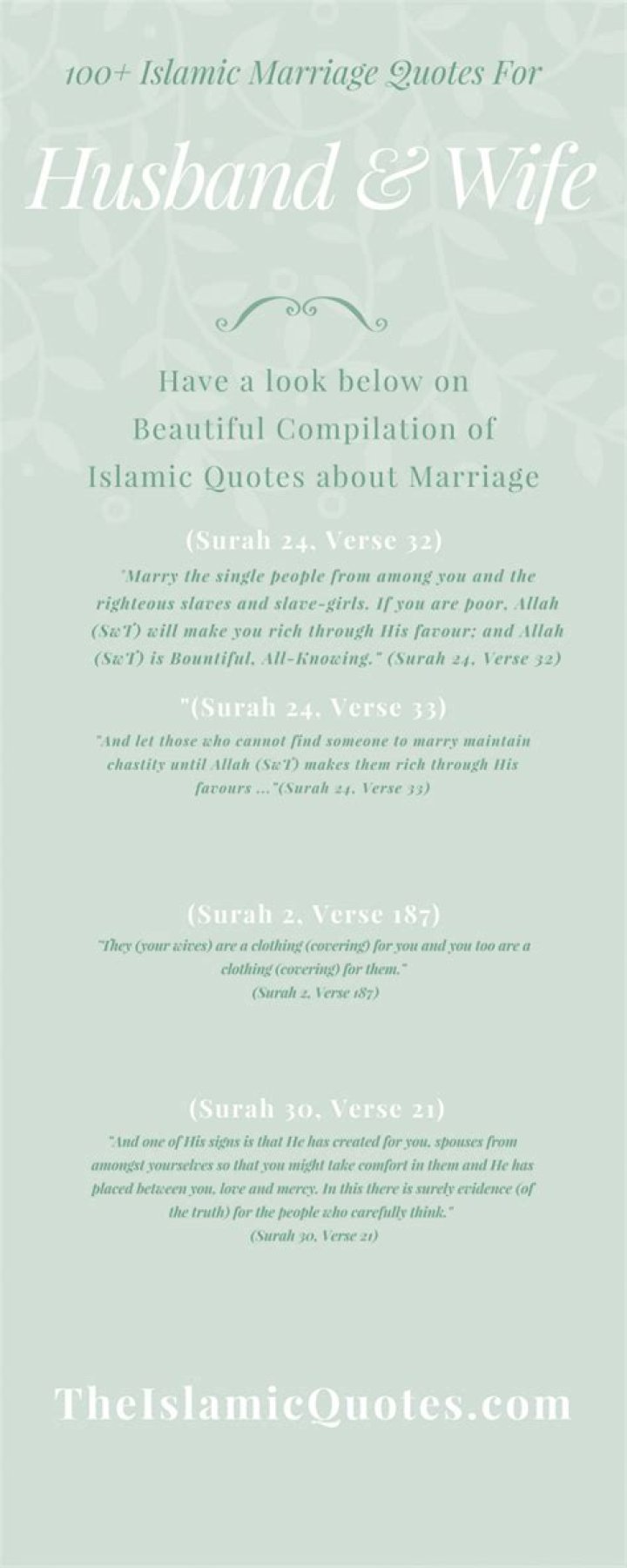 100+ Islamic Marriage Quotes For Husband and Wife