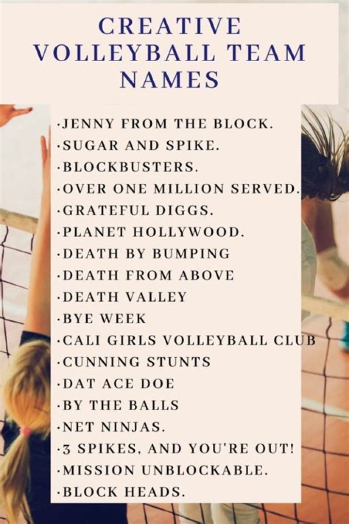 150+ Volleyball Team Names Best & Unique Kids n Clicks