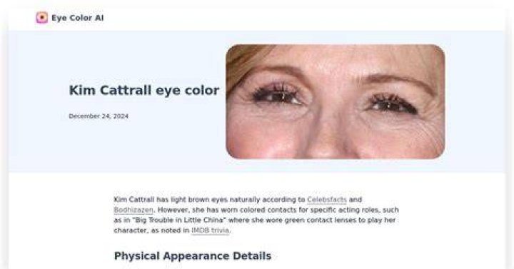 20+ Kim Cattrall Eye Color JulietChenoa