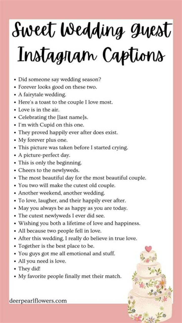 200 Wedding Guest Captions to Use on Instagram 2024