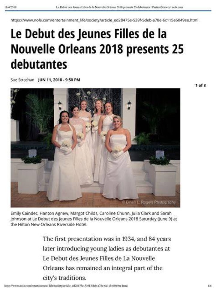 2018 New Orleans debutantes Making a career of events takes planning
