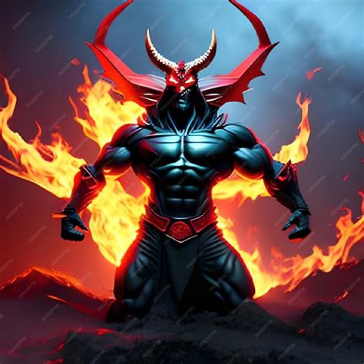 3D illustration of Phoneix human, satan devil, Fire (ai generated