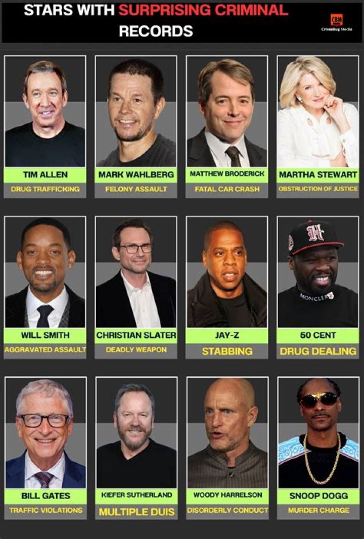 5 Celebrities With Criminal Records
