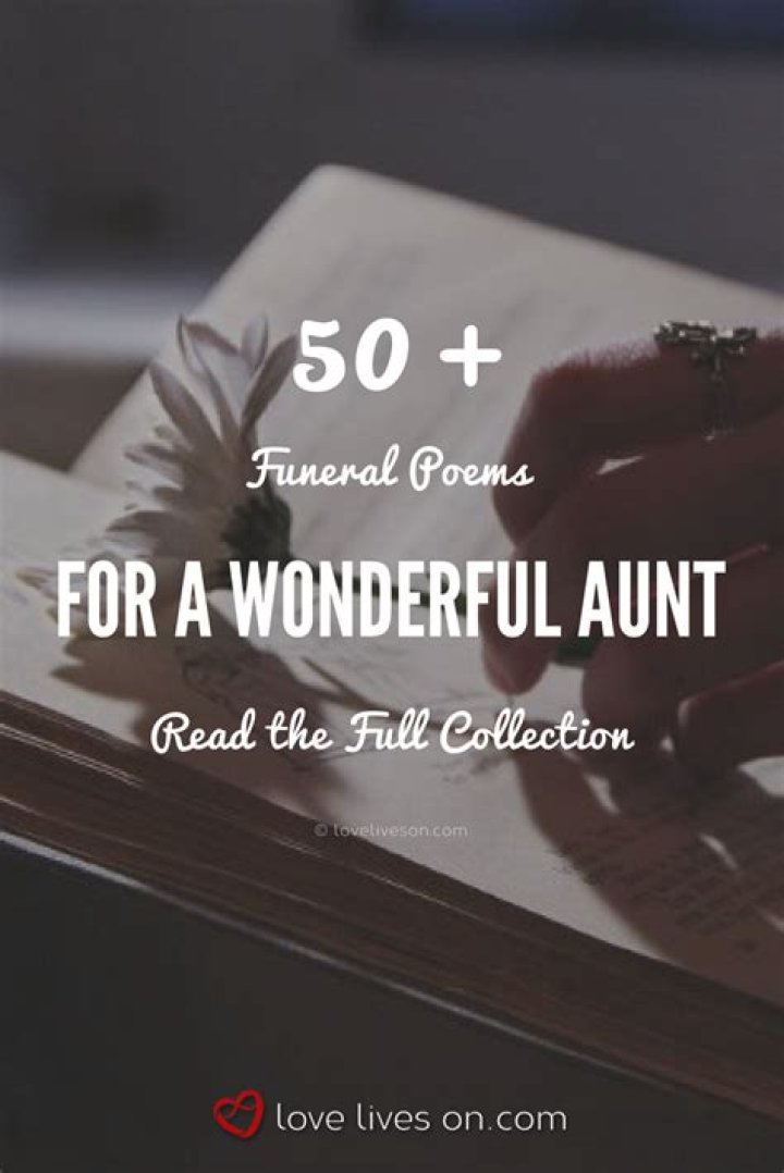 50 funeral poems for a wonderful aunt Artofit