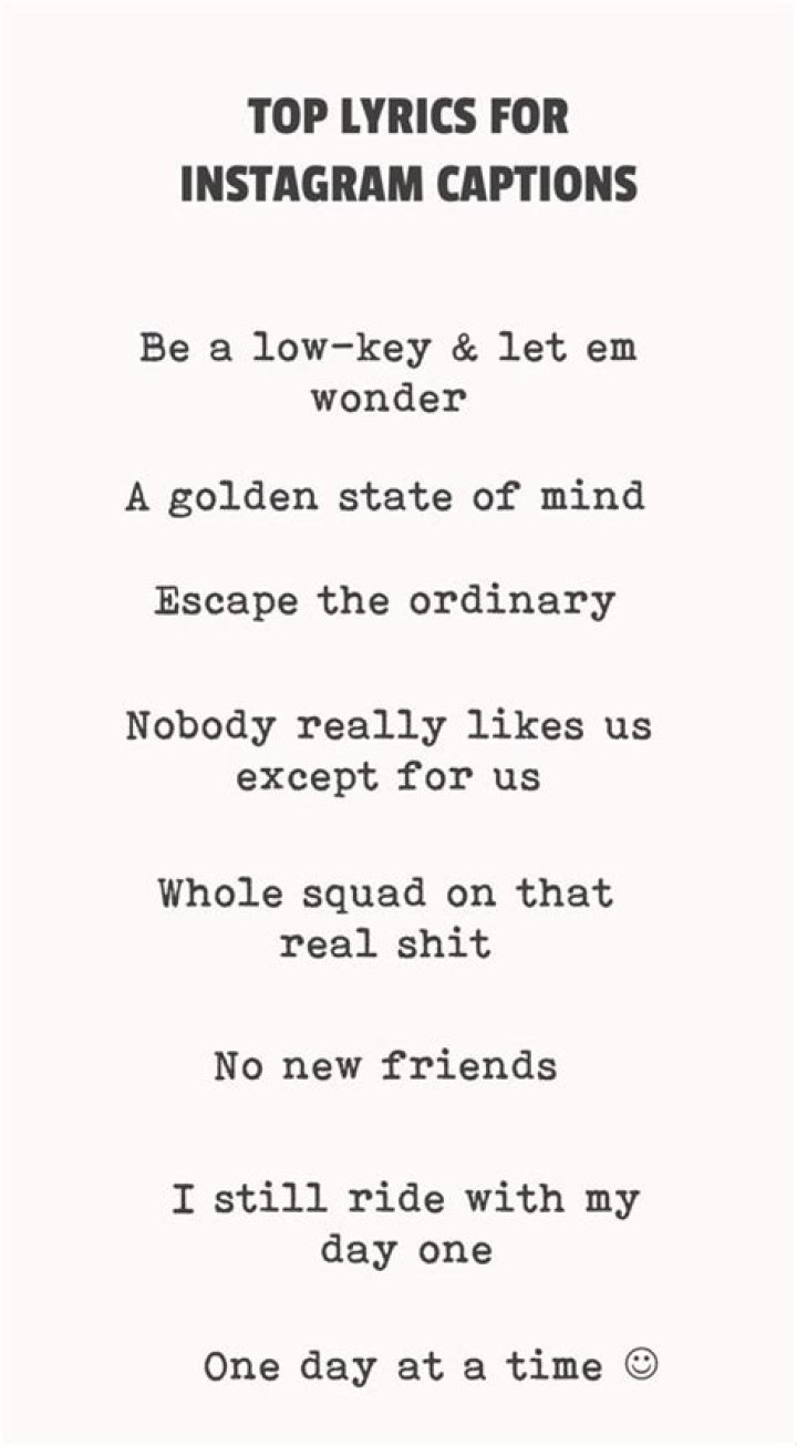 50+ UNUSED Lyrics Instagram Captions. Instagram quotes, Instagram