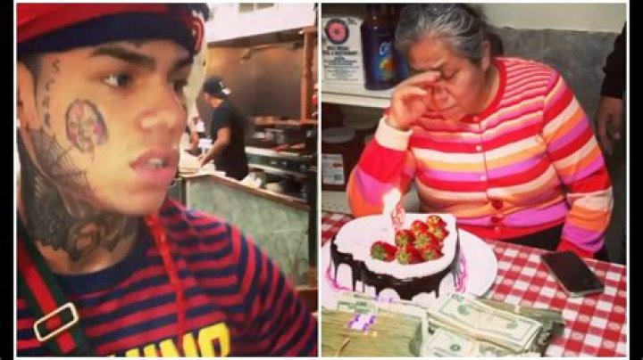 6ix9ine Mom Gets Emotional After Surprising Her 1M Cash For Bday YouTube