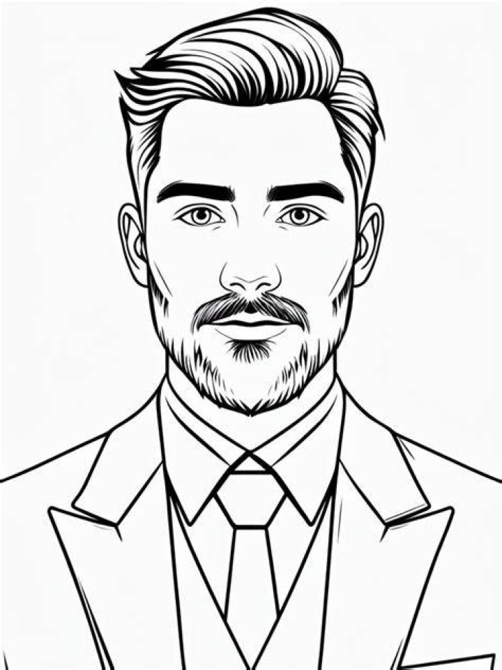 a drawing of a man with dreadlocks on his head and hair in the middle