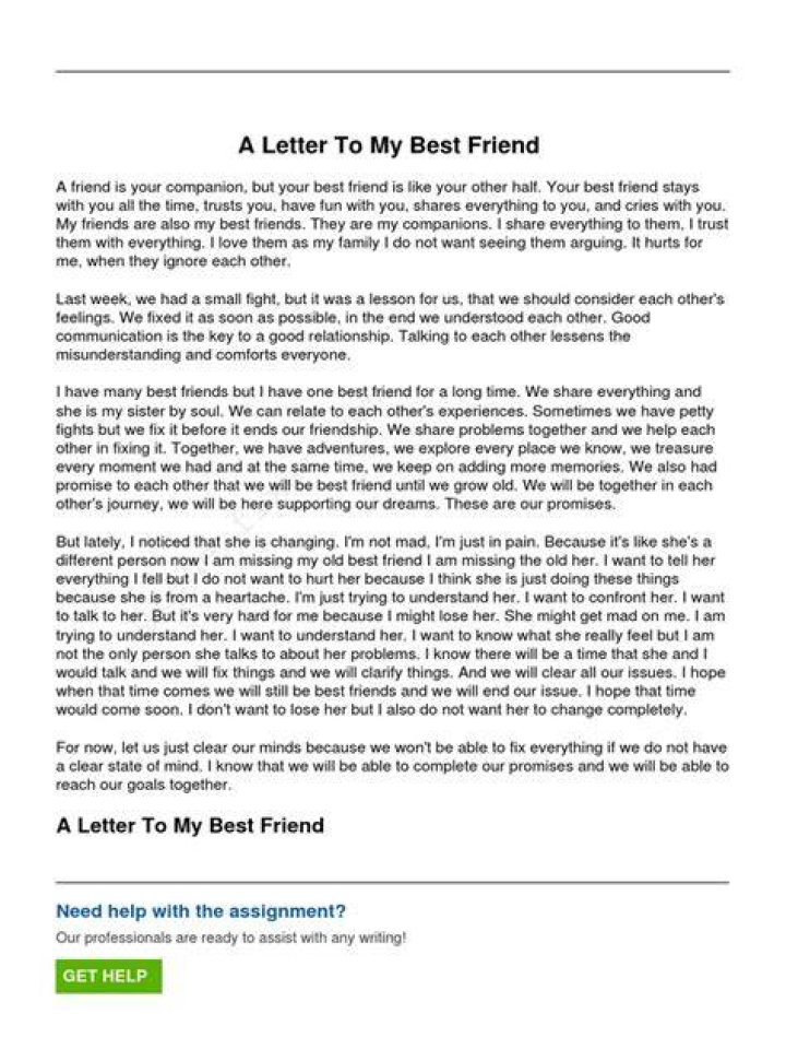 A Letter to My Best Friend on Her Birthday Sample Birthday Letter