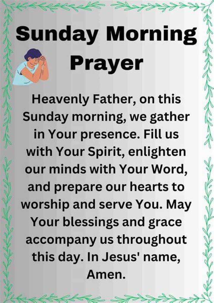 A Sunday Morning Prayer for Church Members Buck Run Baptist Church
