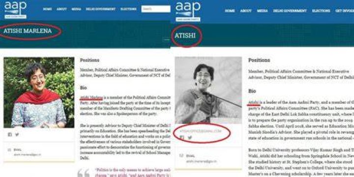 AAP&rsquo;s Atishi has a surname again &mdash; and it&rsquo;s not &lsquo;Marlena&rsquo;