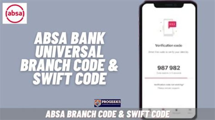ABSA universal branch code, ABSA branch code and all SA universal
