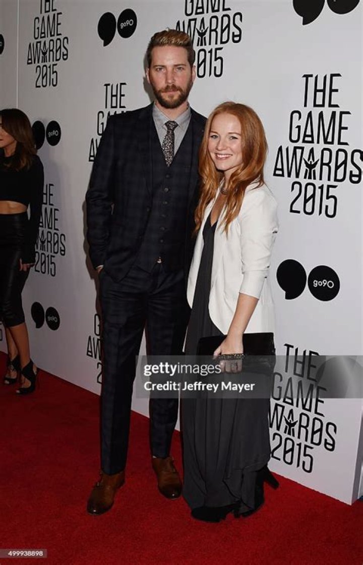 Actor Troy Baker and wife Pamela Baker arrive at The Game Awards 2015