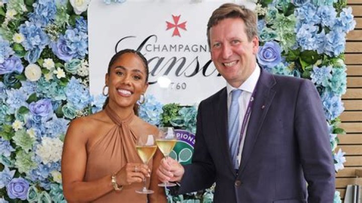 Alex Scott showcases gymhoned physique in nude bodycon dress at