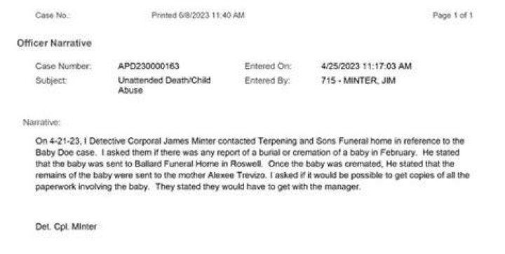 Alexee Trevizo Baby Autopsy Report Uncovering The Charges Against Mother!