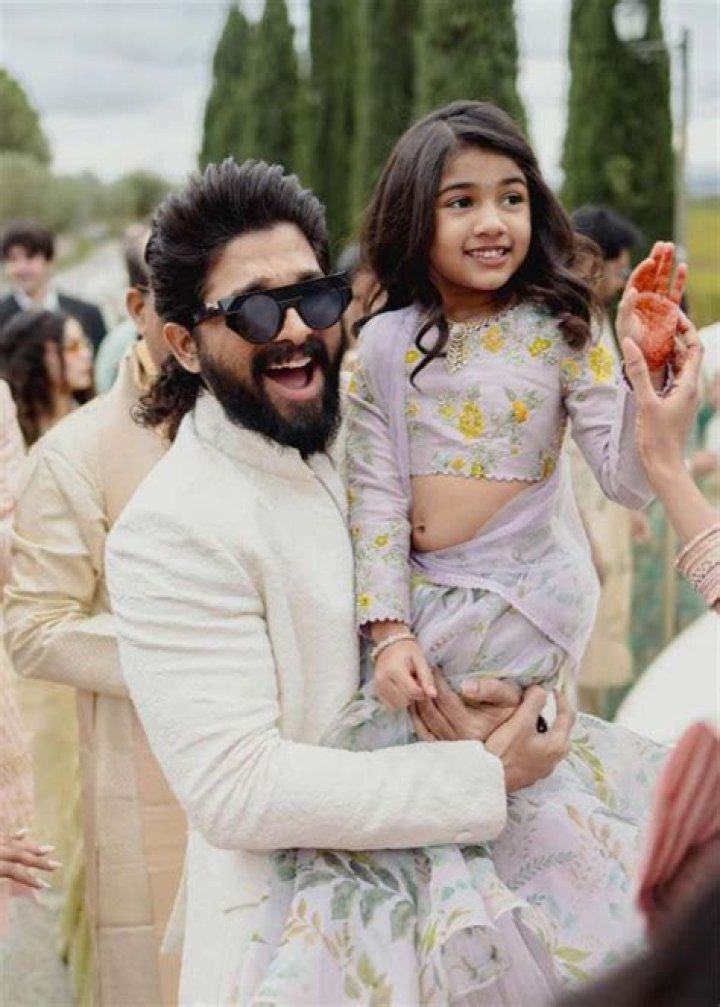 Allu Arjun daughter looked cute in beautiful outfits at Niharika