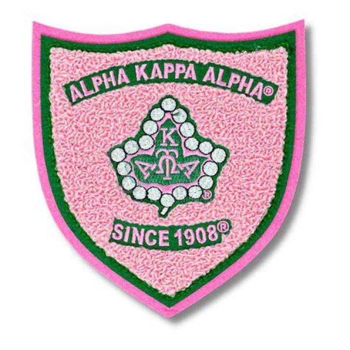 Alpha Kappa Alpha Crest Embroidered IronOn Patch [5"] > Product