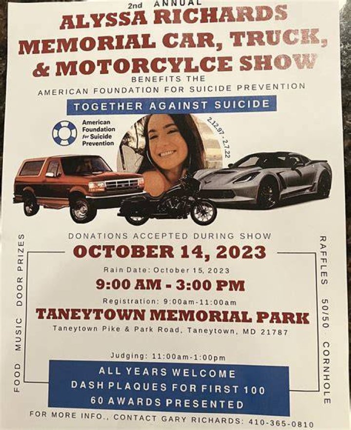 Alyssa Richards Maryland Obituary broug... New Windsor, Speed Limit