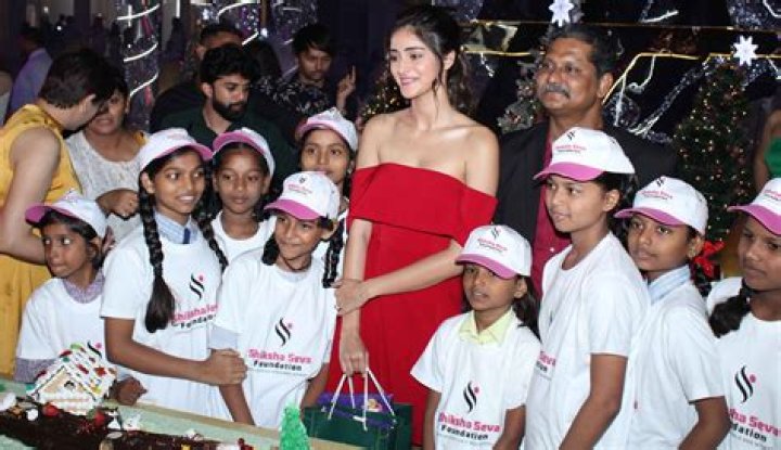 Ananya Panday At Christmas Party With NGO Children