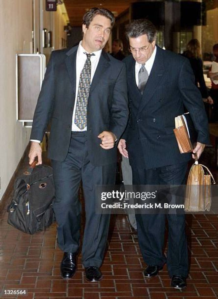 Andrew Luster, left, heir to the 30 million Max Factor cosmetics