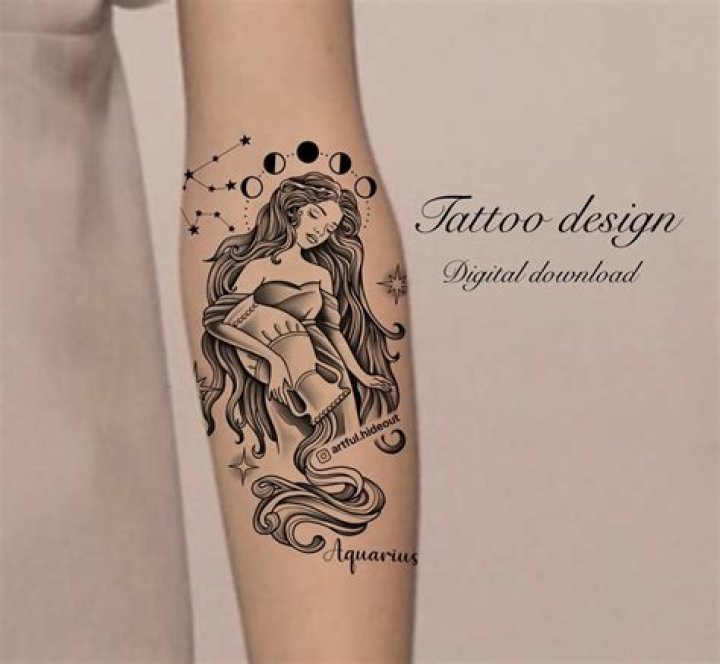 Aquarius Art, Aquarius Tattoo, Age Of Aquarius, Zodiac Signs Aquarius