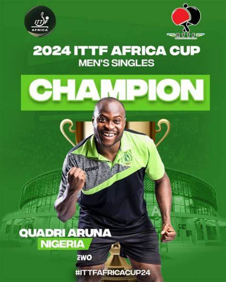 Aruna Quadri wins ITTF African Championship title