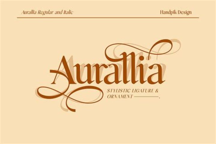 Aurallia font by handpik on Dribbble