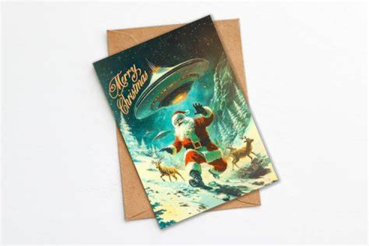 Baby Alien Christmas Greeting Card Etsy