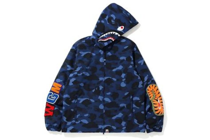 BAPE Color Camo WGM Shark Hoodie Jacket Purple SS20