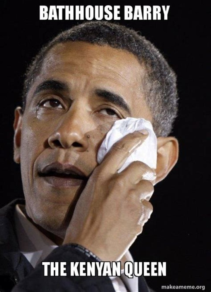 bathhouse barry the kenyan queen Crying Obama Meme Generator