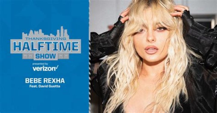 Bebe Rexhas Thanksgiving Halftime Performance Was Stuffed With Hits Hollywood Life