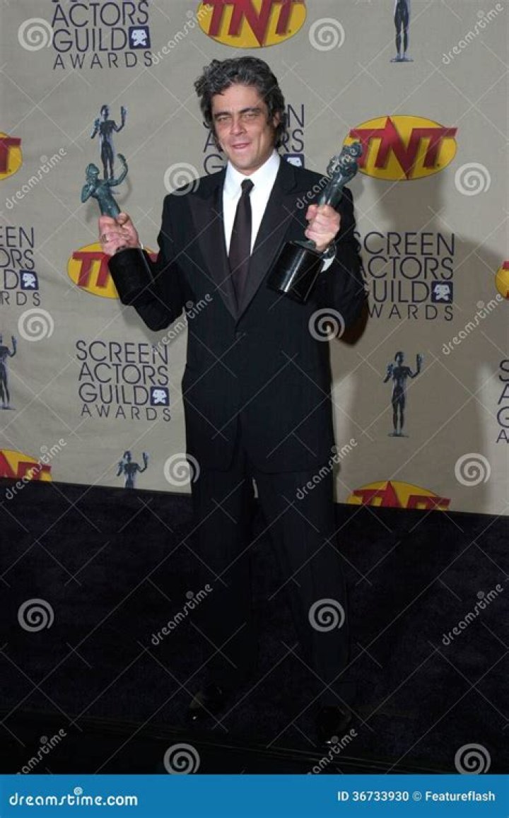Benicio Del Toro, winner of the Best Actor Award ("Che"), & wife at the