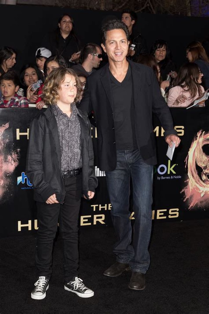 Benjamin Bratt and nephew at the World Premiere of THE HUNGER GAMES