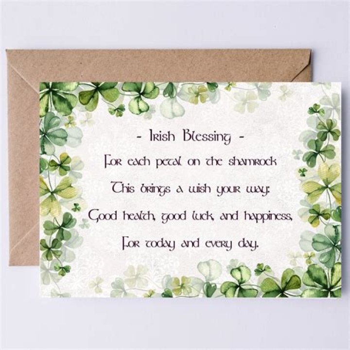 Birthday Card with Irish Blessing (May the wings of the butterfly kiss