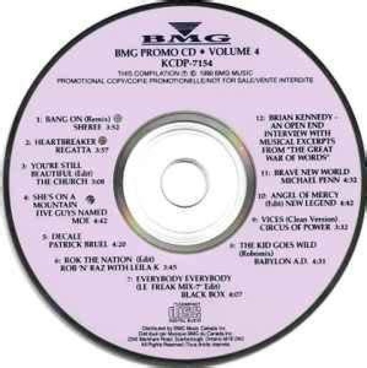 BMG Promo CD Volume 5 (1990, CD) Discogs