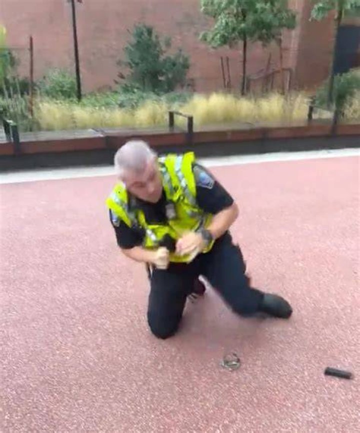 Boston Cop's Wild Slide a Meme