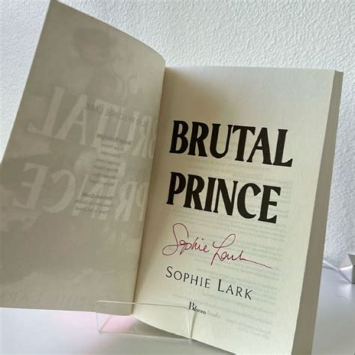Brutal Prince Signed Paperback Sophie Lark