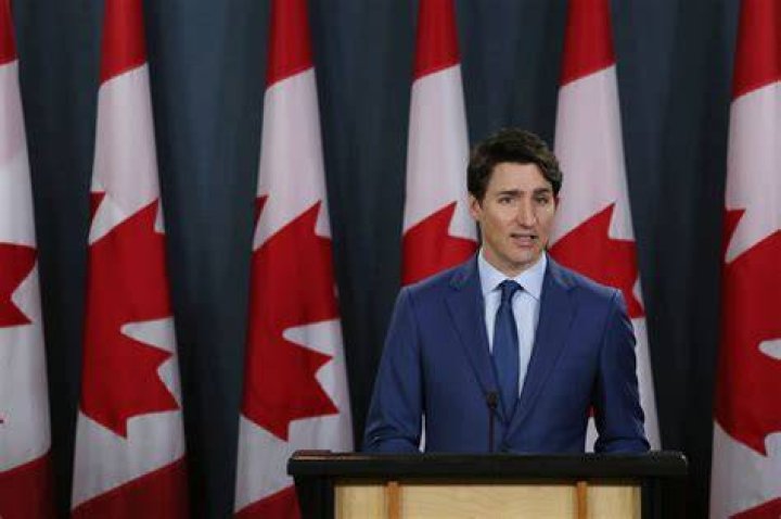 Canadian Prime Minister Justin Trudeau and his wife announce their