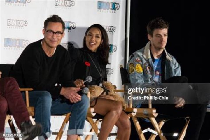 Candice Patton and Grant Gustin photographed by Jay L. Clendenin for