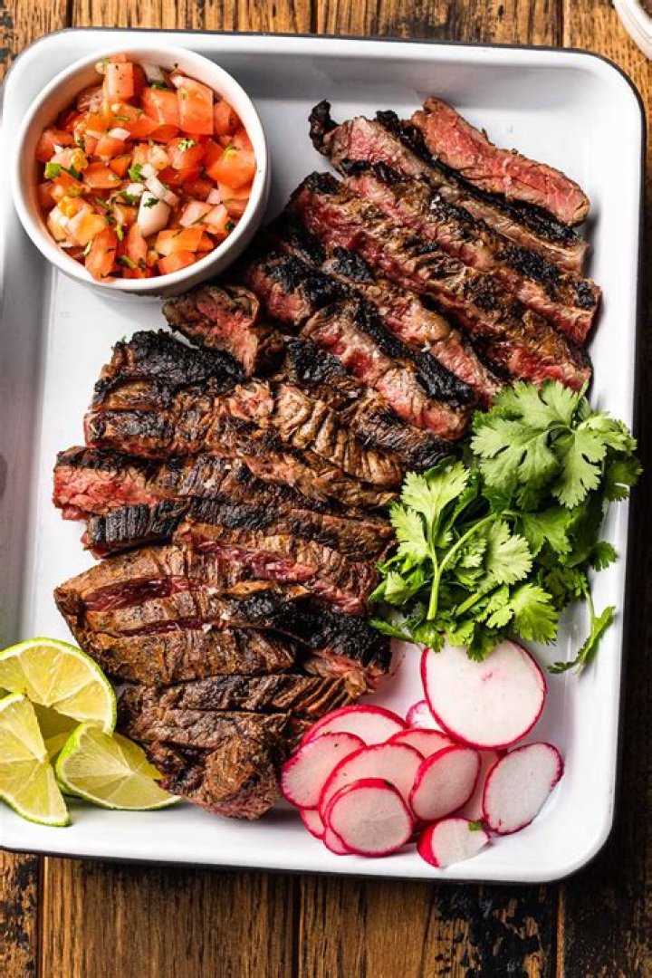 Carne Asada Platillo served with diced white onion, cilantro and lime