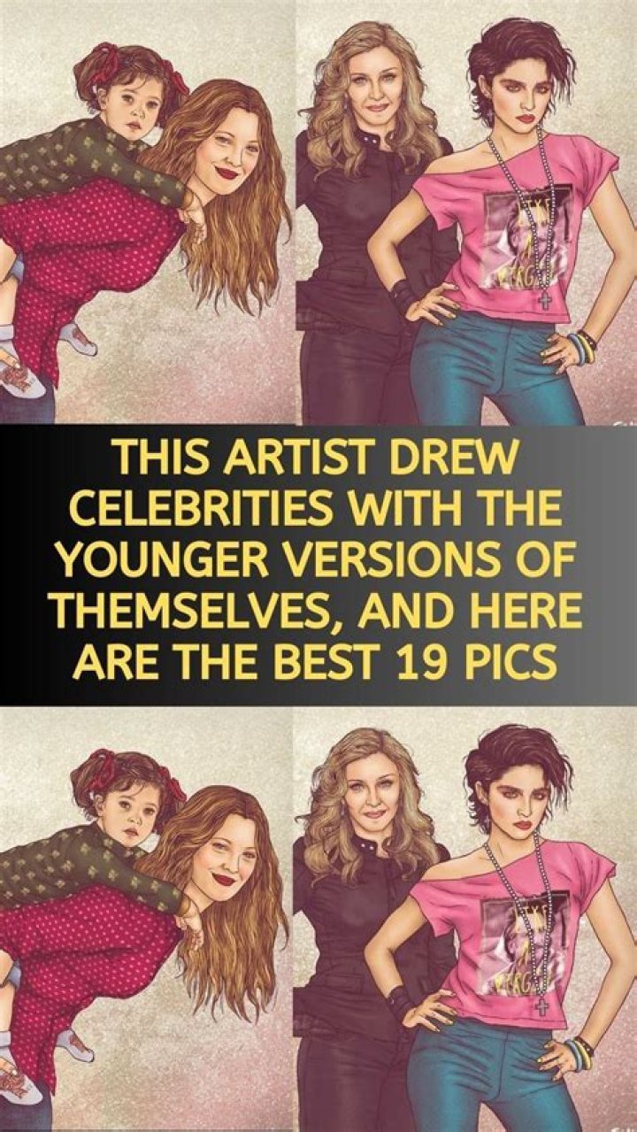 Celebrities With The Younger Versions Of Themselves