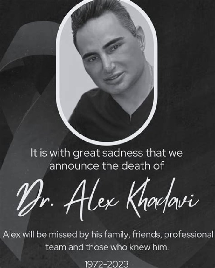 Celebrity dermatologist Alex Khadavi dead at 50