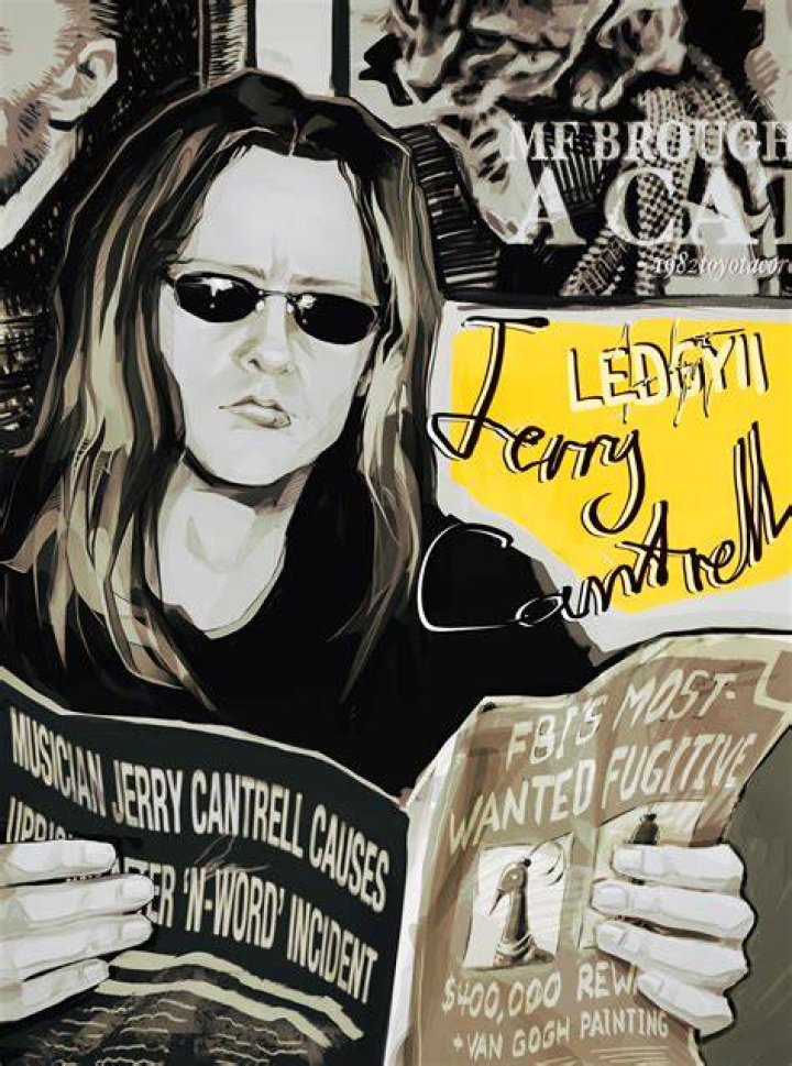 Celebrity Jerry Cantrell Painting by Rosie Boehm Fine Art America