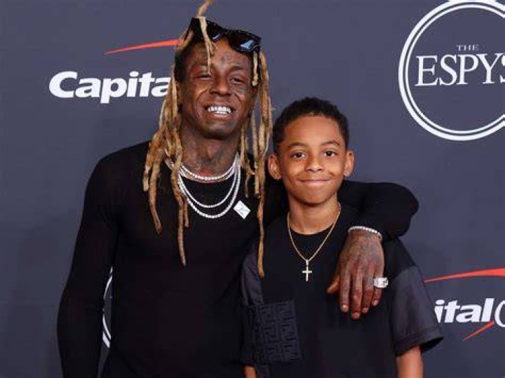 Celebrity Kids Lil Wayne & Son Kameron Attend 2022 ESPY Awards
