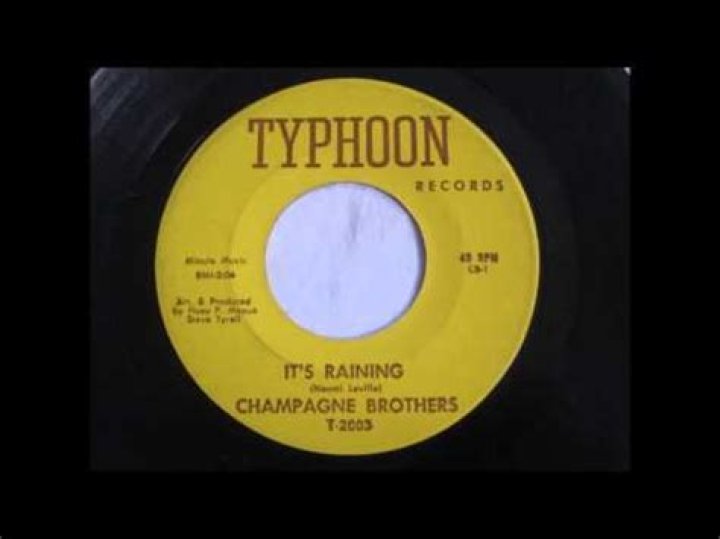 Champagne Brothers 45 rpm Record "It's Raining" Houston Texas R&B - live r&b music houston texas
