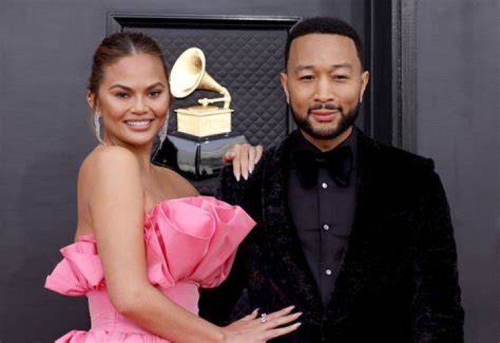 Chrissy Teigen, John Legend & Kim Kardashian from Celebs at Super Bowl