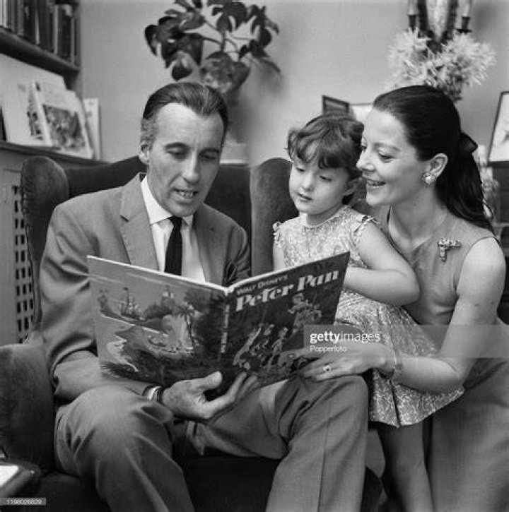 Christopher Lee and family at home Classic movie stars, Christopher