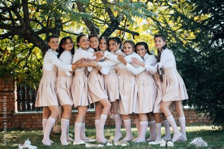 Class photo, girls' class, teacher Fortepan 3036 Stock Photo Alamy