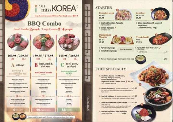Combination miss KOREA BBQ The Best Korean BBQ in NYC