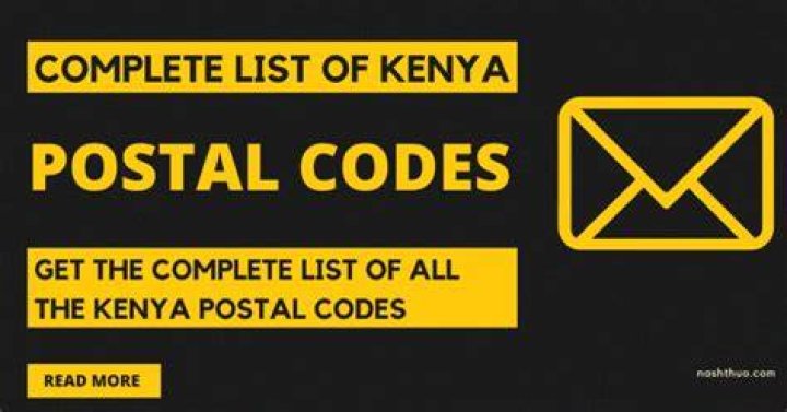 Complete list of Kenya postal codes