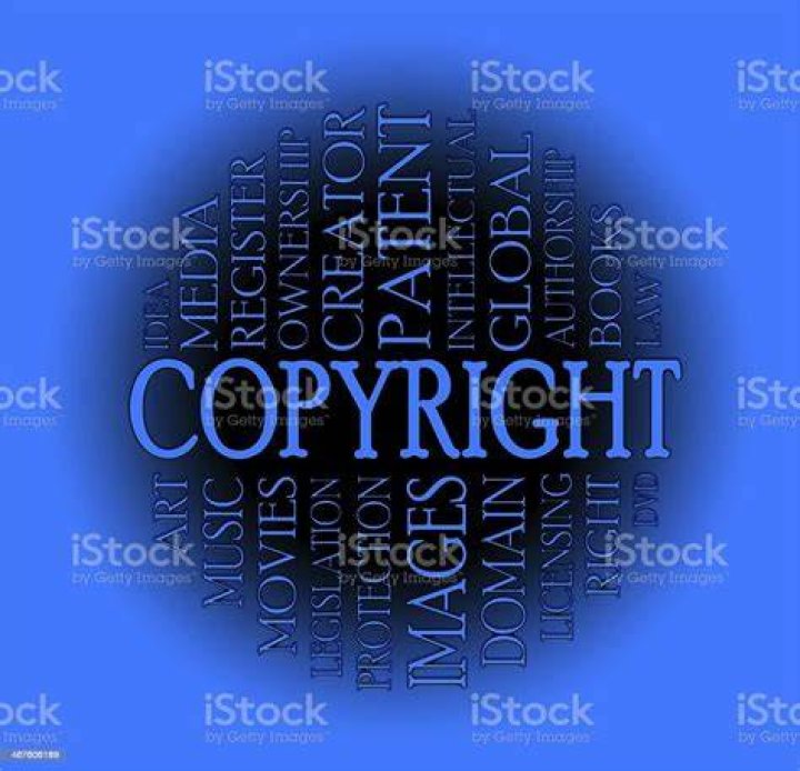Copyright word cloud concept Stock image Colourbox